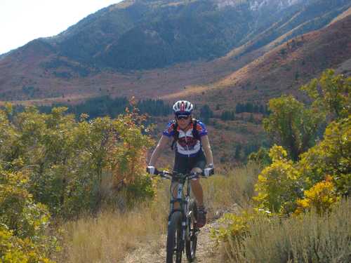Mountain Biker in Lower Payson Canyon
